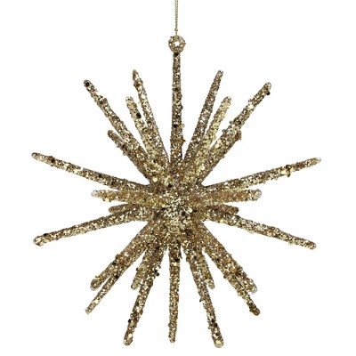 Northlight 8.25" Gold Glitter Starburst Christmas Ornament