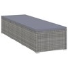 vidaXL Sun Lounger with Cushion and Tea Table Poly Rattan Gray - 4 of 4