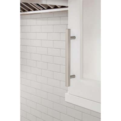 7.38 inch Brushed Nickel Modern Bar Pull with Mounting Hardware