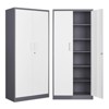 Mlezan 72H" Metal Storage Cabinets with Lock, Garage Storage Cabinet with 2 Door and 5 Adjustable Shelves, for Home, Office, Gym, Garage - 2 of 4