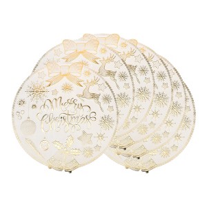 REGALWOVEN Placemats Set of 6 Woven/Vinyl Placemats, Washable Kitchen Table Mat, Seasonal Holiday Christmas Place Mats for Party Dining Table - 1 of 4