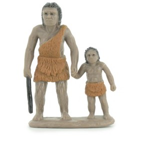 Collectible Wildlife Gifts | Cavewoman and Child, Prehistoric, Realistic, Hand Painted, Diorama Figure,  Rubber Model, Gift, 2 inches tall. SF83 B224 - 1 of 4