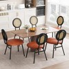 Whizmax Natural Rattan Dining Chairs Set of 4/2, Kitchen Chairs with Thicken Upholstered, Modern Dining Room Chairs Set of 4/2 for Living Room - 2 of 4
