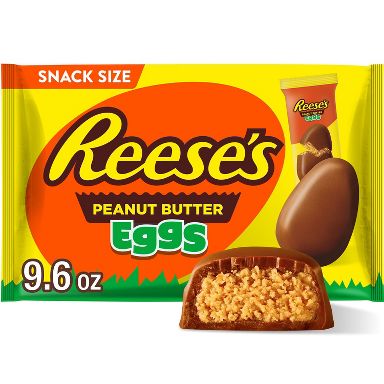 Reese's Milk Chocolate Peanut Butter Easter Egg Candy Snack Size - 9.6oz