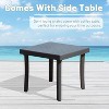 GlasFlength Patio Lounge Chair, Set of Three with Adjustable Backrest and Small Side Table for Poolside Patio, Blue, 64.41" * 26.69" * 35.43" - 4 of 4
