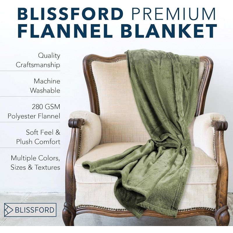 Shopbedding - Throw Blanket Fleece Lightweight Throw Blanket for Couch or Sofa - Embossed Flannel Blanket for Travel –  Soft Blanket by Blissford, 4 of 7