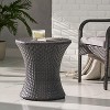 Vynxaria Patio End Tables - Hourglass Wicker Accent Table, 19.75" Compact Design - 3 of 4