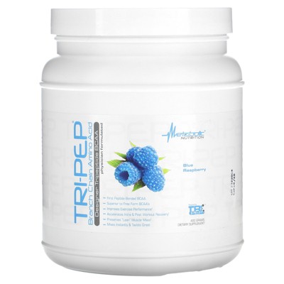 Metabolic Nutrition Tri-Pep, Branch Chain Amino Acid, Blue Raspberry, 14.1 oz, (400 g)