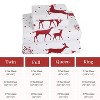 GustoWave Flannel Christmas Soft Red Reindeer Bed Sheets Set with 16 Inches Deep Pocket - 4 of 4