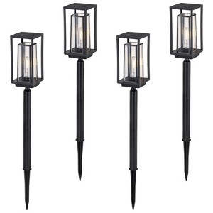 C Cattleya Black LED Outdoor Solar Path Lights,3000K Warm White/150 Lumen - 1 of 4