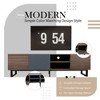 LIVAREEmlen Modern TV with 3 Cabinets& Open Shelves, Color-matching Media Console Table for TVs up to 80'' with Drop Down Door - 4 of 4