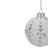 Northlight 3.25" Clear Iridescent with White Frost Glass Ball Christmas Ornament - 3 of 4