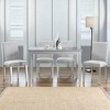Mshliw 5-Piece Wooden Dining Table Set with Rectangular Table and 4 Upholstered Chairs, Crystal-Trim Table for Kitchen and Dining Room - 3 of 4