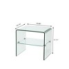 Clear Glass Side & End Table, Tempered Glass End Table Small Table - 4 of 4