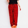 Merry Outline Puff  - Women's Plaid Pajama Short Sleeve Set - 2 of 3