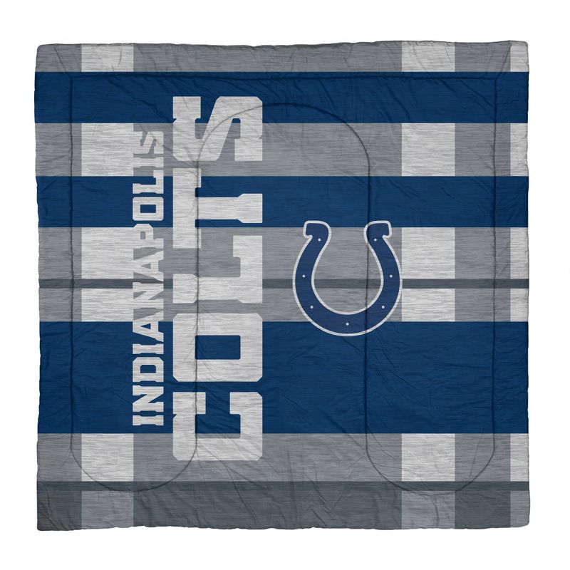 NFL Indianapolis Colts Heathered Stripe Queen Bed in a Bag - 3pc, 2 of 4