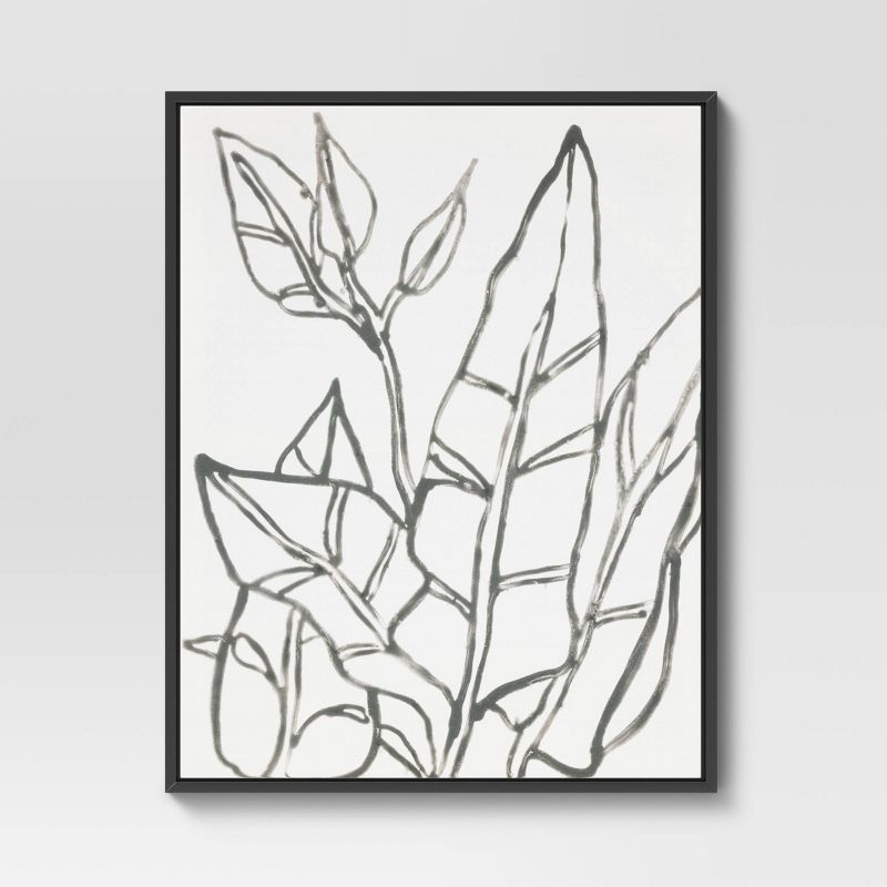 24&#34; x 30&#34; Botanical Sketch Framed Wall Canvas White/Black - Project 62&#8482;, 4 of 13