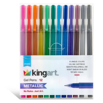 KINGART Gel Pens 12 Metallic Colors