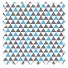 Bacati - Grey/Aqua Triangles Boys Cotton Printed Single Window Curtain Panel - 4 of 4
