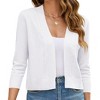 Coolmee Women's 3/4 Sleeve Cropped Cardigan Casual Sweaters Open Front Bolero Short Shrugs - 2 of 3
