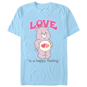 Men's Care Bears Love Is a Happy Feeling T-Shirt - 1 of 4