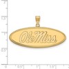 Black Bow Jewelry 14k Yellow Gold Mississippi Rebels NCAA Large Pendant - 2 of 3