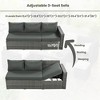 YOOCOZZ 6-Piece Patio Rattan Sectional Set - Adjustable Seating & Storage - 2 of 4