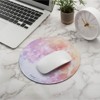 Insten Round Mouse Pad Galaxy Space Iris Planet Design, Stitched Edges, Non Slip Rubber Base, Smooth Surface Mat (7.9" x 7.9") - image 2 of 4