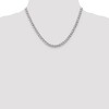 Black Bow Jewelry 5.25mm, 14K White Gold, Hollow Curb Link Chain Necklace - 2 of 4