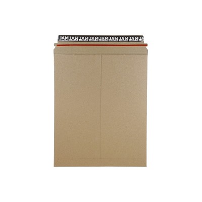JAM Paper Stay-Flat Photo Mailer Envelopes 11x13.5 Kraft Self-Adh Closure 8866644