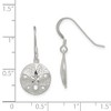 Black Bow Jewelry 12mm Diamond Cut Sand Dollar Dangle Earrings in Sterling Silver - 4 of 4