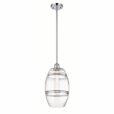 Vaz - 1 Light Stem Hung Mini Pendant In Industrial Style-9.88 Inches Tall and 8 Inches Wide