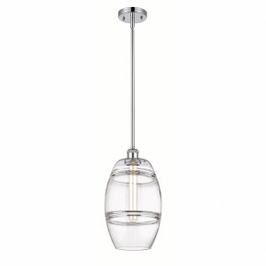 Vaz - 1 Light Stem Hung Mini Pendant In Industrial Style-9.88 Inches Tall and 8 Inches Wide - 1 of 1