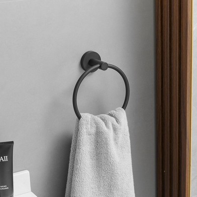 Matte Black Stainless Steel 6-Piece Bathroom Hardware Set