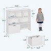 Kids Bookshelf & Toy Storage Organizer w/ 5 Cubbies & 2 Drawers - Hybrid Toy Chest for Playroom, Nursery, Bedroom - 2 of 4