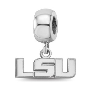 Black Bow Jewelry Sterling Silver Louisiana State Fighting Tigers NCAA Bead Charm - 1 of 4