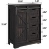 Farmhouse Storage Cabinet with Drawers and Sliding Door for Bathroom, Kitchen, Living Room - 2 of 4