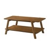 CAVINAS Wood Coffee Table with Storage, Rectangle Coffee Table, Modern Center Table for Living Room, Bedroom, Walnut - 4 of 4