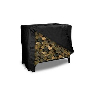 Eevelle 48" Meridian Firewood Log Rack Cover Raven Black - 1 of 4
