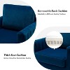 Iapygia Contemporary Tufted Wooden Upholstered Club Chair with Metal Legs  for Bedroom and Living Room Club Chair  | ARTFUL LIVING DESIGN - 3 of 4