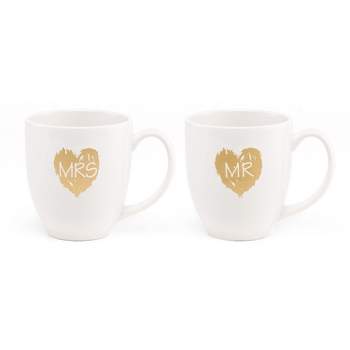 2ct Mr.'& 'Mrs.' Mugs Drinkware set