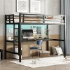 TopComfy Beds Metal Twin XL Size Loft Bed Space Saving Noise Reduced Structure Heavy Duty Bedroom Furniture for Bedroom, Black, 41.7"*68.7"*83.78" - 2 of 4