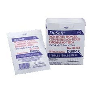 Gentell - Dusoft Sterile Non-Woven Sponge - 3 in. x 3 in. -  4-Ply - 1 of 1