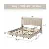 Nasitip Floating Bed Frame with LED Lights, Upholstered Platform Full Bed Frame, No Box Spring Needed - 3 of 4
