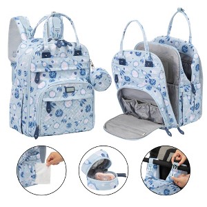 BabbleRoo Diaper Bag Backpack Stylish Hands-Free Baby Bag with Changing Pad, Stroller Straps & Water-Resistant - 1 of 4