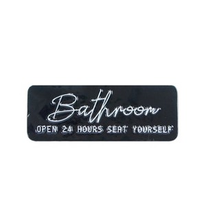 VIP Metal 12 in. Black Bathroom Seat Yourself Sign - 1 of 4