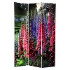 Oriental Furniture 6 ft. Tall Floral Double Sided Room Divider : Canvas Surface, Hardwood Frame, No Assembly Required - 2 of 3