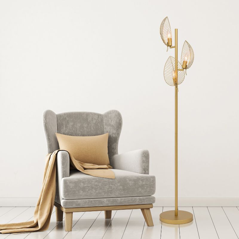59.25&#34; Theo Leaf Shade Floor Lamp - River of Goods, 2 of 11