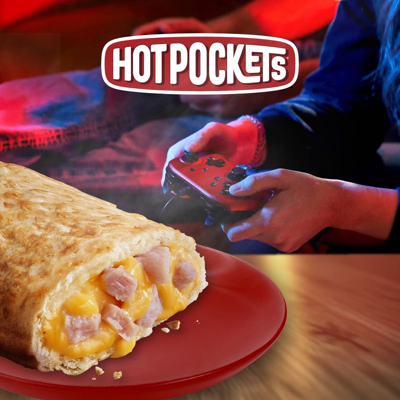 Hot Pockets Crispy Buttery Crust Frozen Hickory Ham and Cheddar , 4 of 14