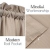 Waffle Weave Rod Pocket Short Kitchen Curtain - 3 of 4